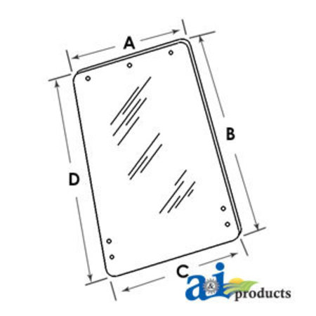 A & I PRODUCTS Glass, Side 42" x32.5" x2" A-D5NN9425722B